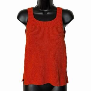 J CREW TANGIER ORANGE SWEATER KNIT TANK TOP CLASSIC PREPPY CASUAL SIZE XXS